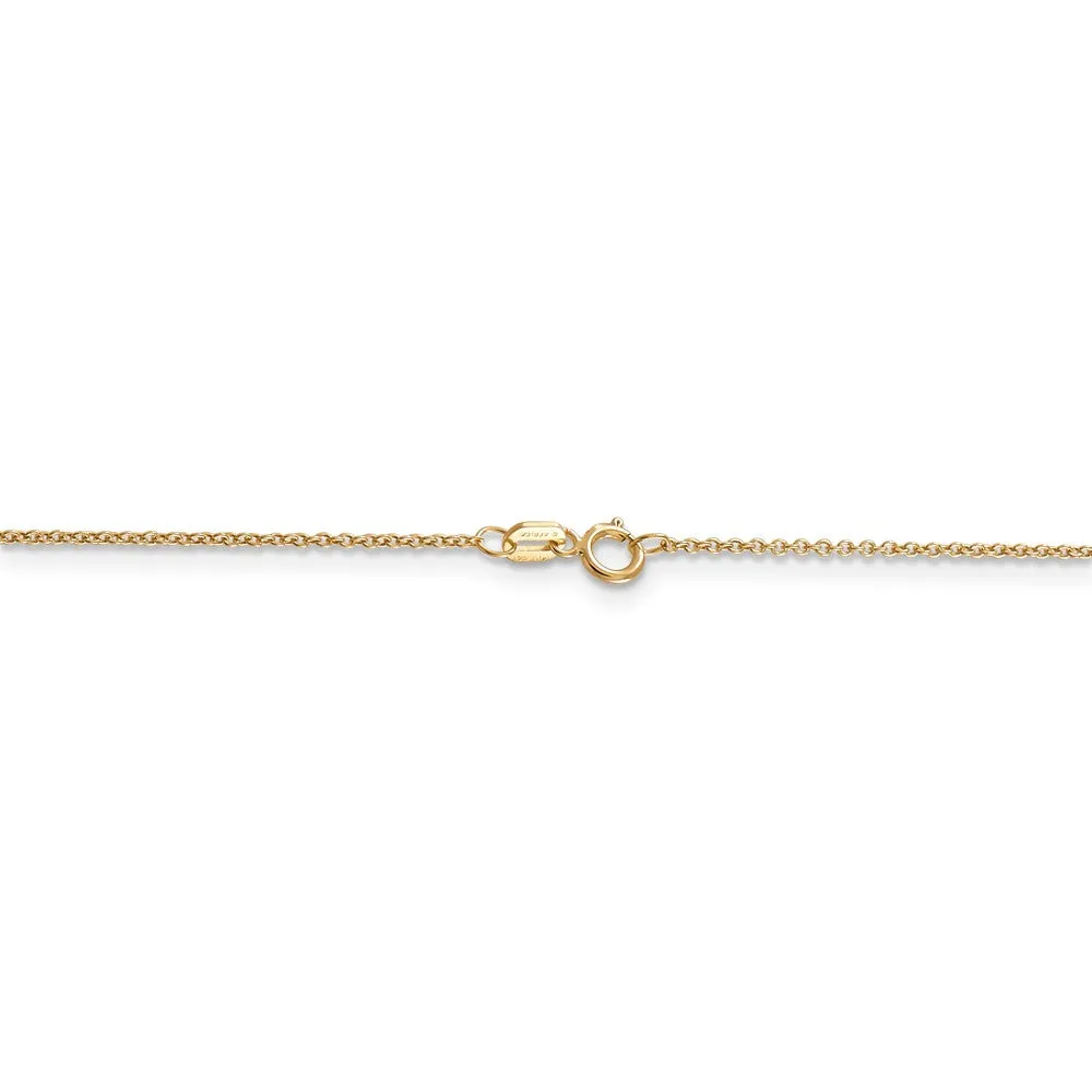 14k Yellow Gold 3 Dimensional 3 Blade Propeller Necklace