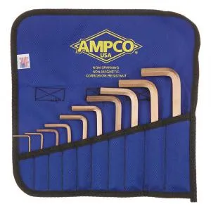 Ampco 10-piece Non-Sparking Metric Hex Key Set
