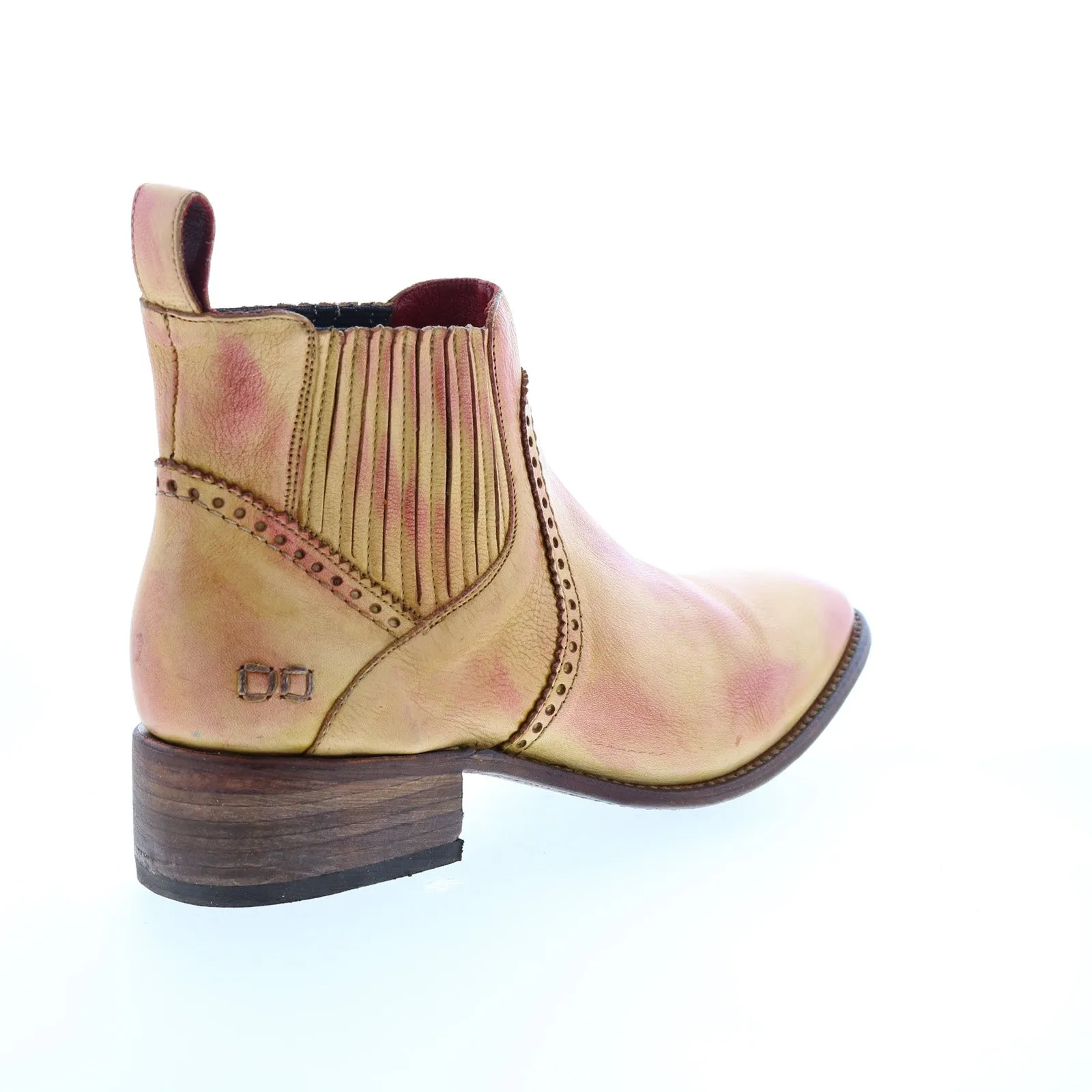 Bed Stu Ellice F328008 Womens Yellow Leather Slip On Chelsea Boots