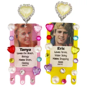 Bedazzled 1989 Date Line Charm Earrings