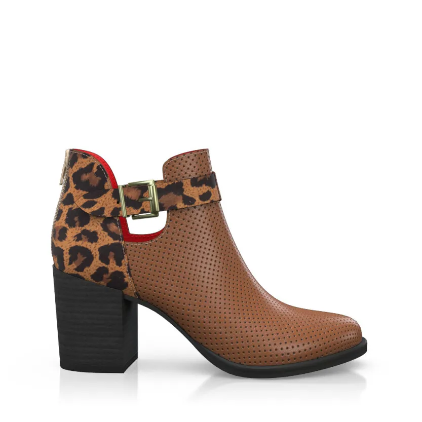 Block Heel Booties 10571