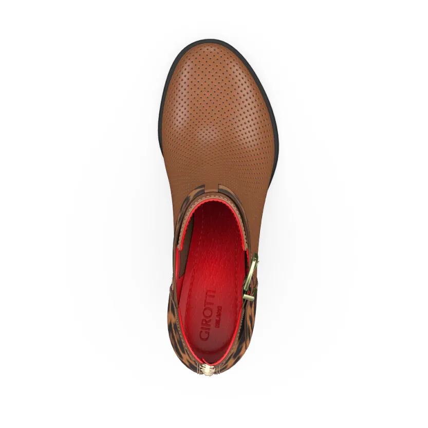 Block Heel Booties 10571
