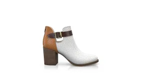 Block Heel Booties 2461