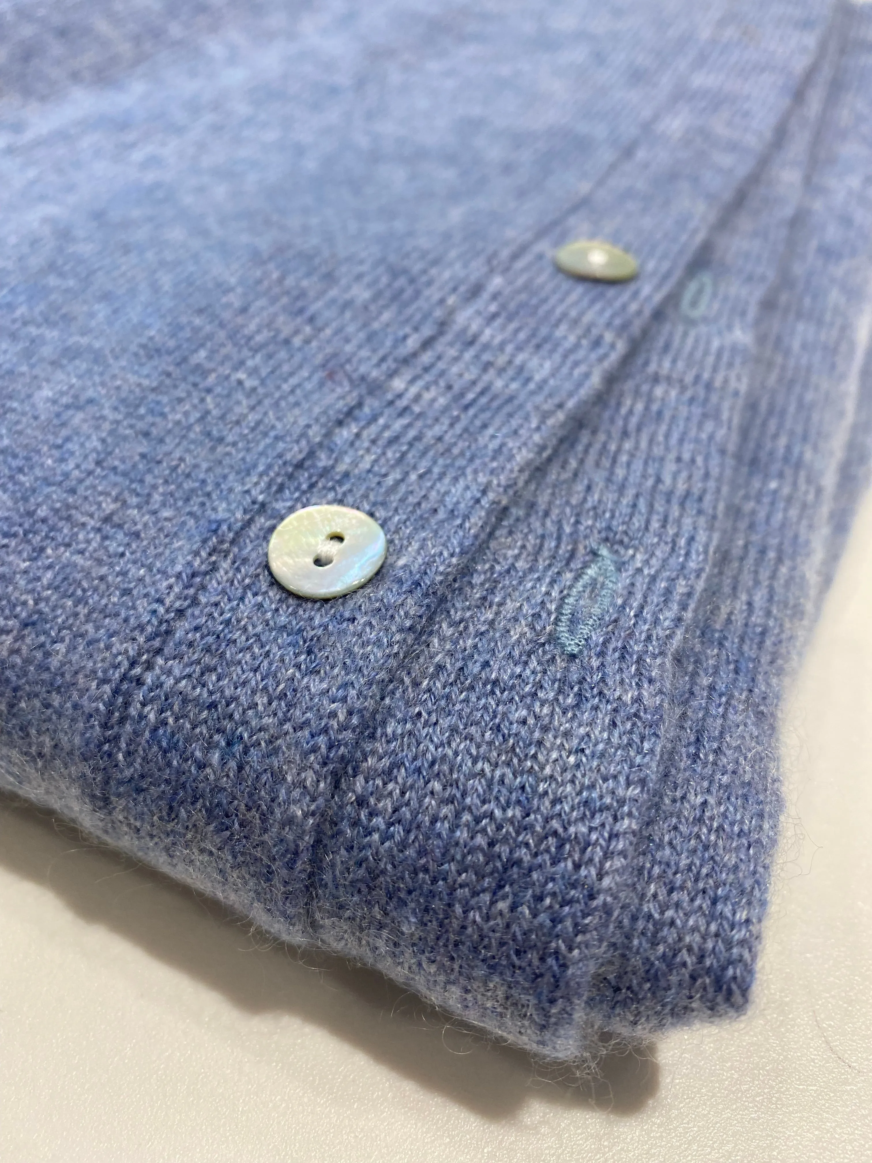 Cashmere Poncho Light Denim Blue | Boro Back in Stock