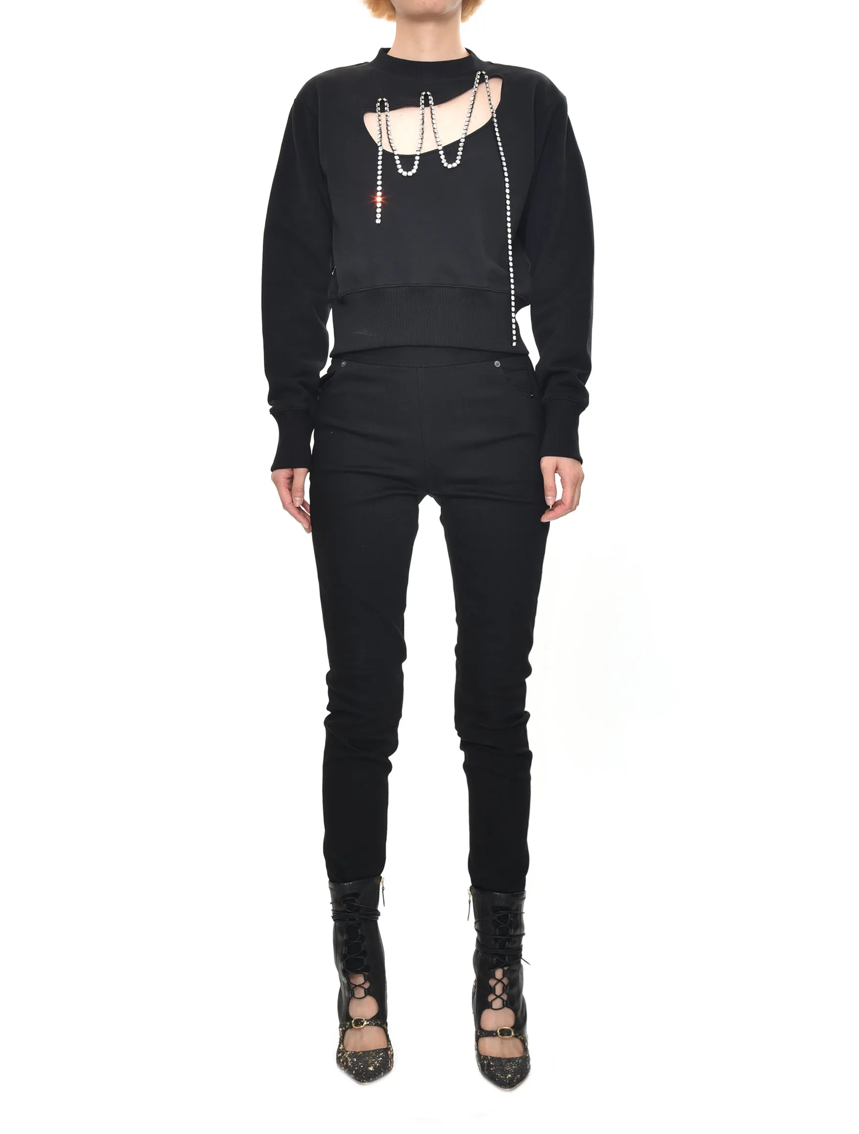 Chalayan Tear Off Black Skinny Jeans