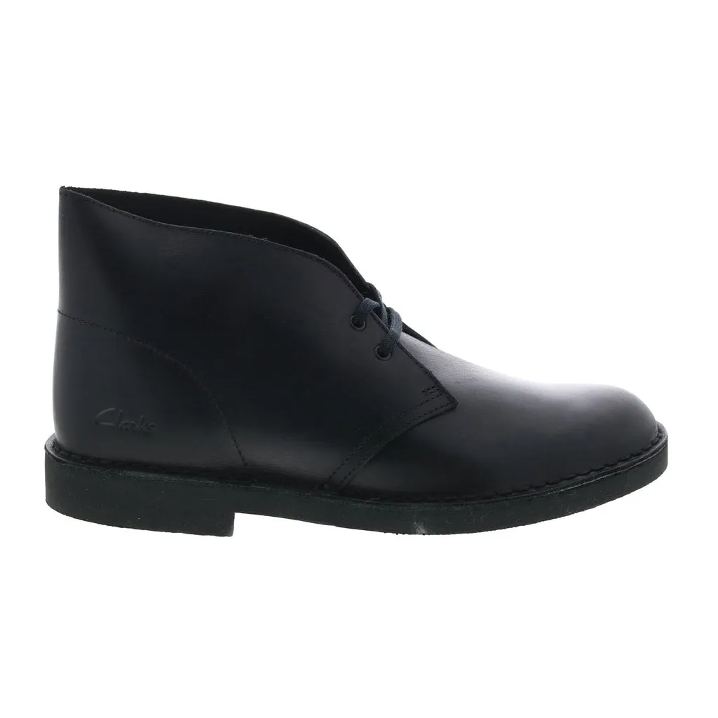 Clarks Desert Boot 2 26161237 Mens Black Leather Lace Up Chukkas Boots