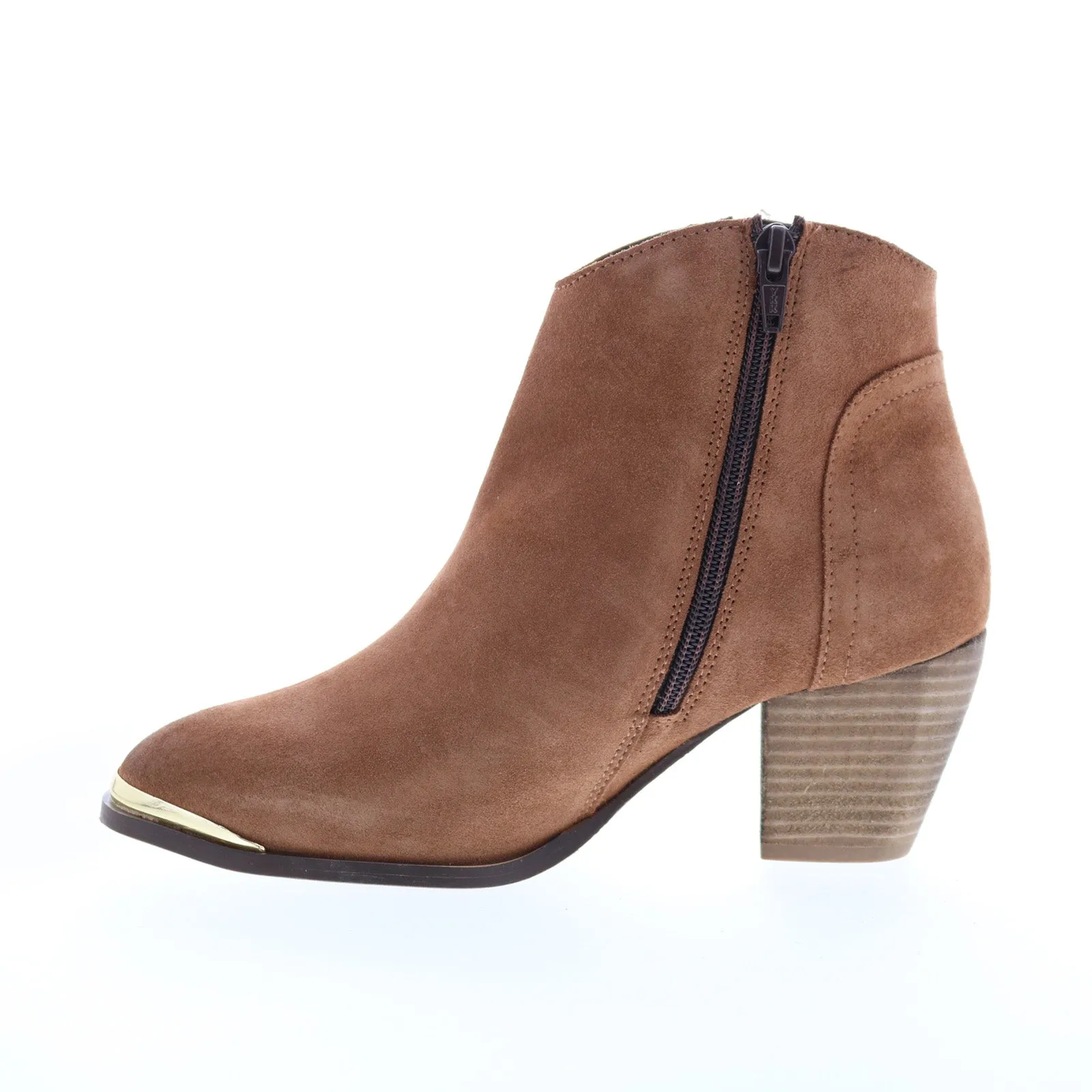 Diba True Swing Low 90246 Womens Brown Suede Zipper Ankle & Booties Boots
