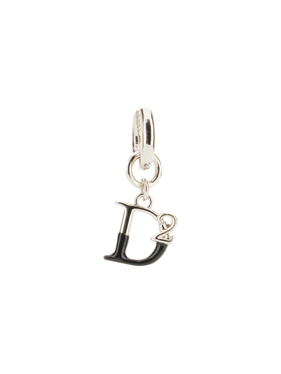 DSQUARED      ORECCHINO IN OTTONE CON LOGO