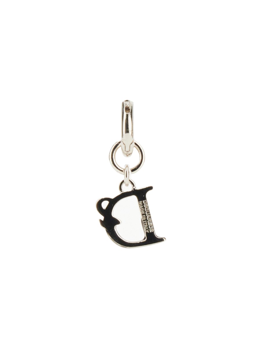 DSQUARED      ORECCHINO IN OTTONE CON LOGO