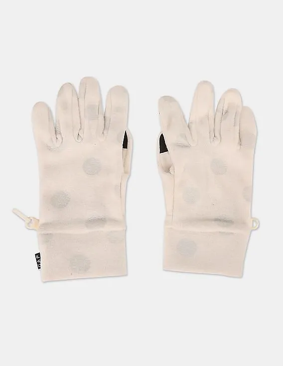 GAP Girls White Pro Fleece Tech Gloves