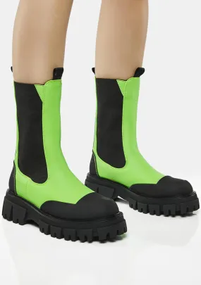 Green Genevieve Chelsea Boots-