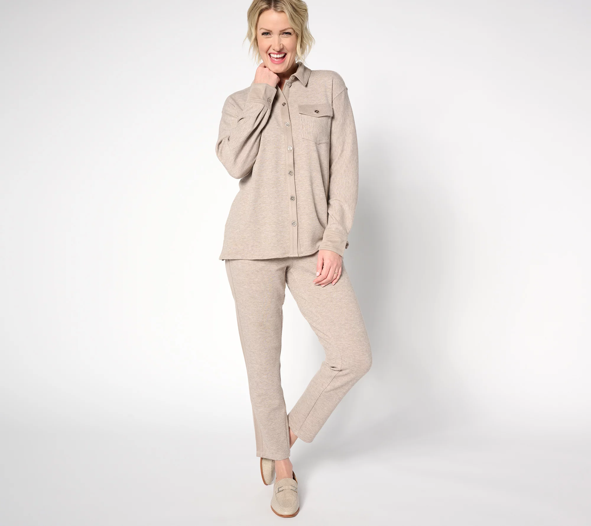 Isaac Mizrahi Live! Soho Relaxed Shirt Jacket w/ Pockets
