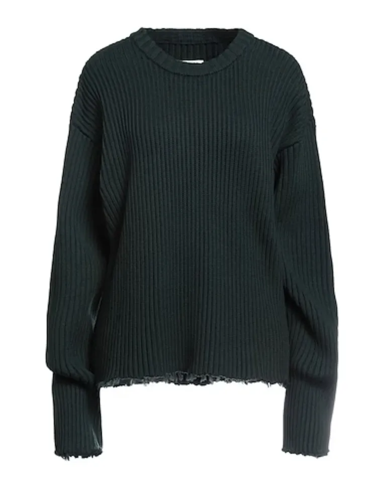 MM6 Maison Margiela  |Casual Style Wool Nylon U-Neck Long Sleeves Plain Cotton