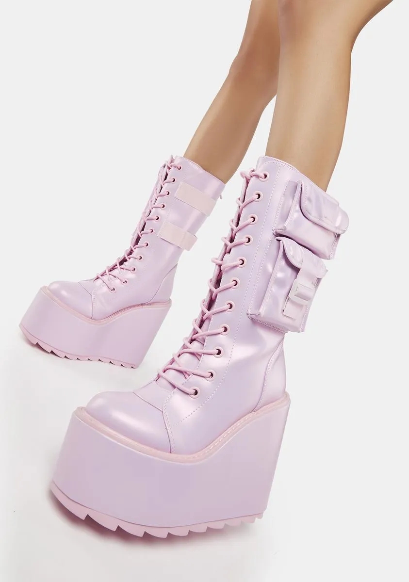 Pink Pearl Dune Desert Boots-