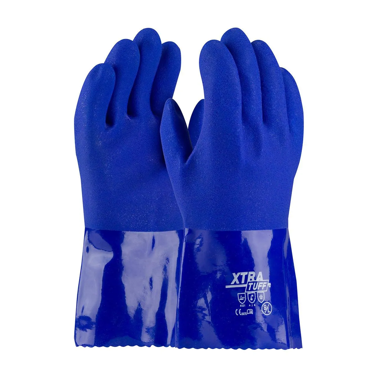PIP® XtraTuff™ 58-8656 Oil Resistant PVC Glove with Seamless Liner and Rough Coating - 12"