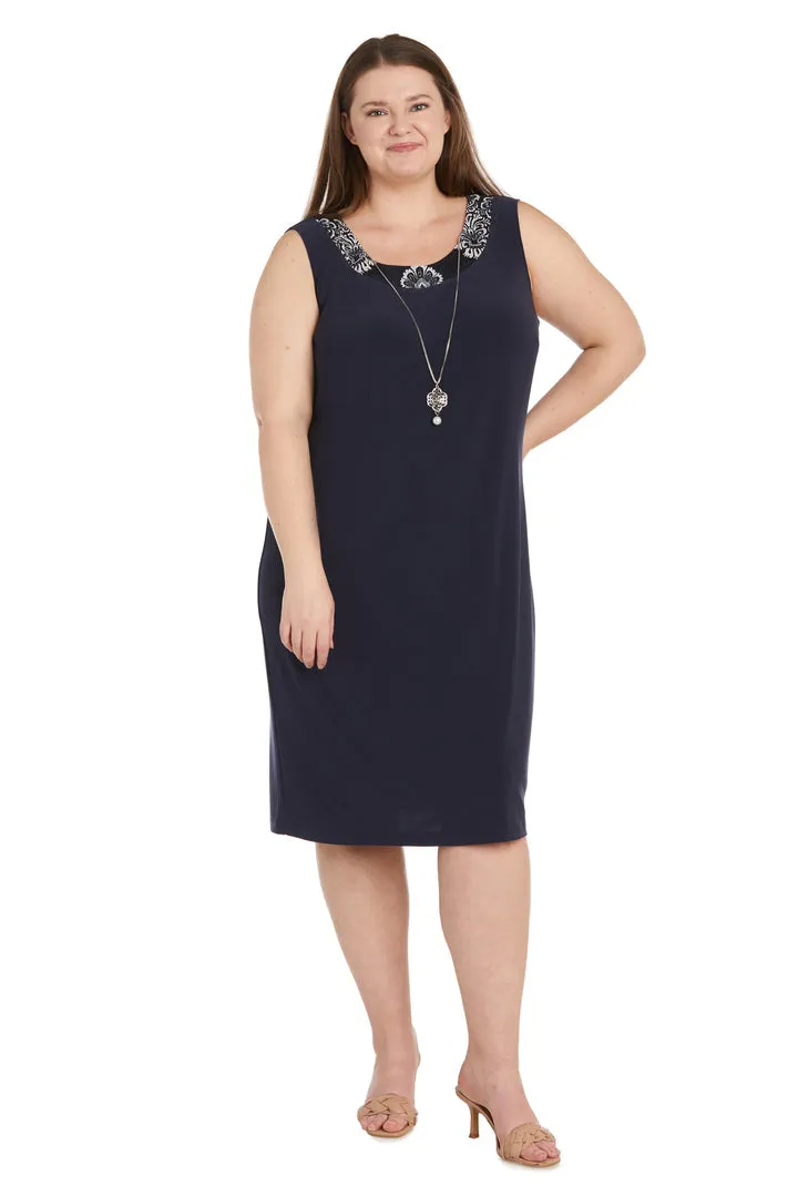 R&M Richards 1427W Mother of the Bride Short Plus Size Jacket Dress