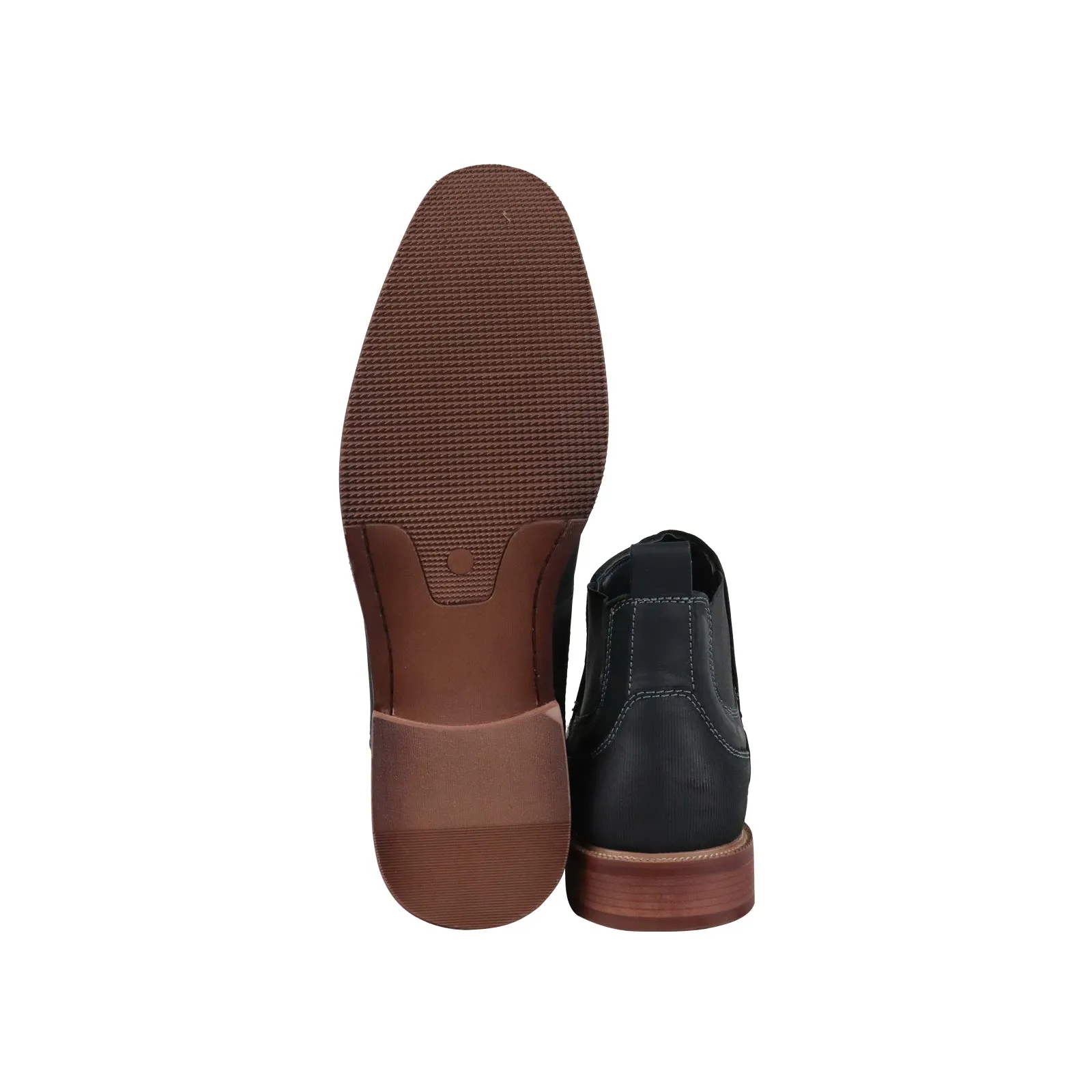 Steve Madden Kemptin Mens Black Leather Slip On Chelsea Boots