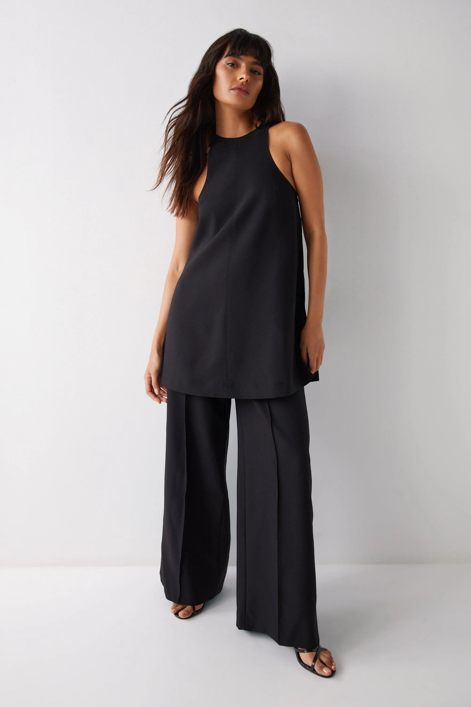 Trousers | Tailored Wide Leg Trousers | Warehouse