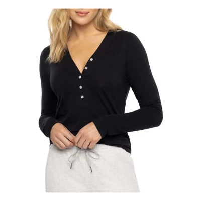 Women's TravisMathew Cloud Long Sleeve V-Neck Golf Henley